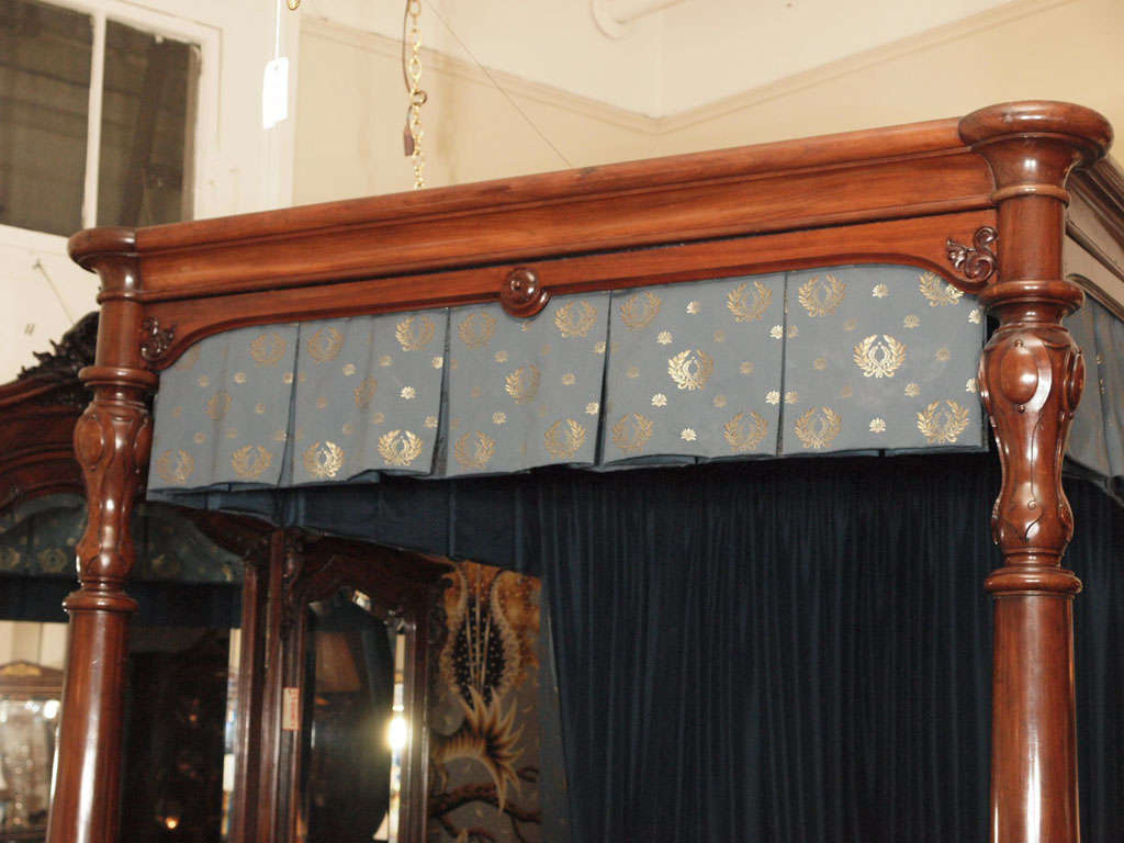 Magnificent Antique Antebellum Mahogany Canopy Bed 2