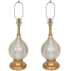Pair of Italian Glass lamps