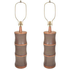 Pair of Martz Pottery Lamps