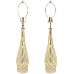 Vintage Pair of Murano Lamps