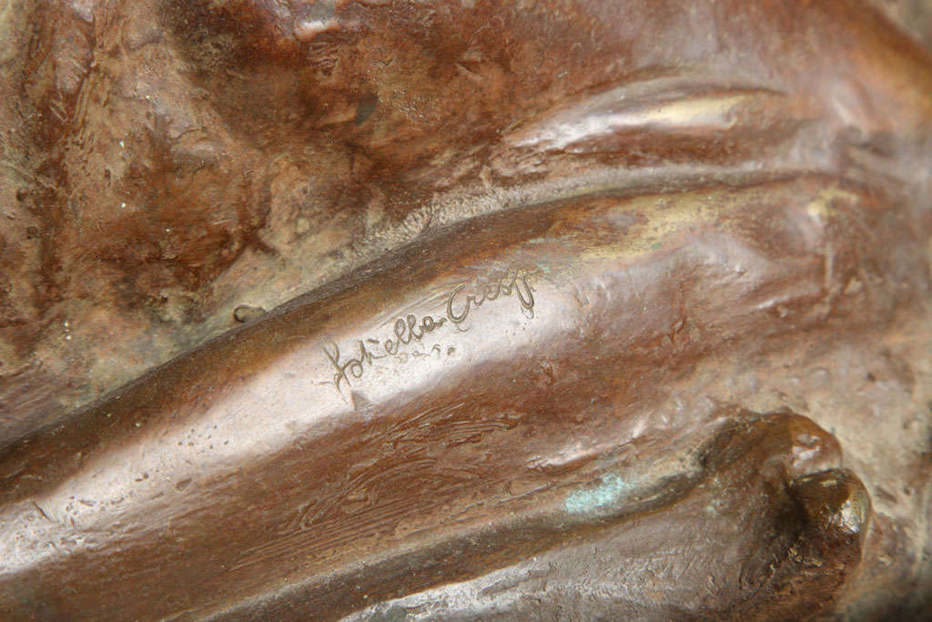 Mid-20th Century Gabriella Crespi Bronze Stag