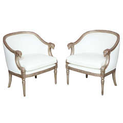Pair Of Silvered Arm Chairs