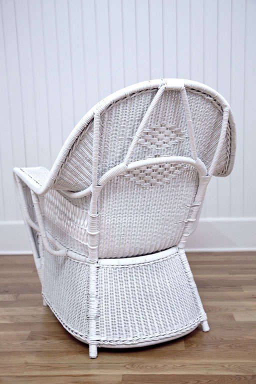 American Antique Art Deco Wicker Lounge Chairs