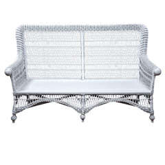 Victorian Wicker Rolled-Arm Sofa 3