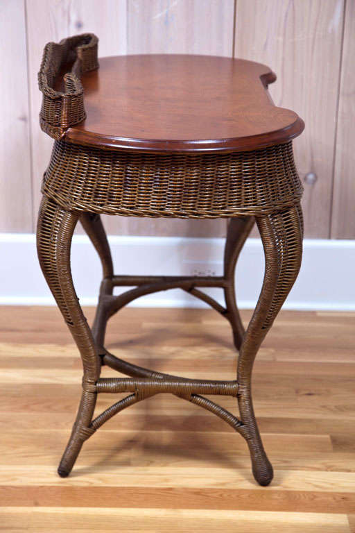 vintage wicker desk