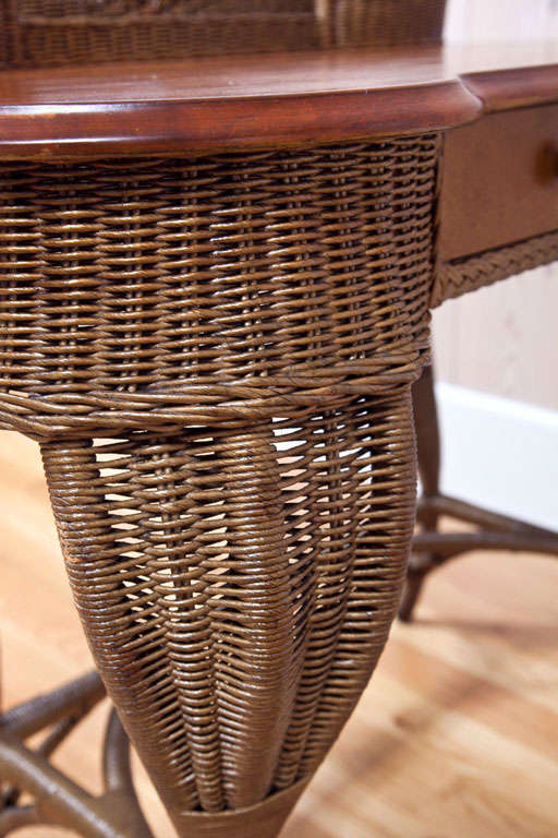 Antique Art Deco Wicker Desk at 1stDibs antique wicker desk, vintage
