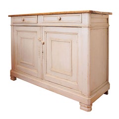 Gray French Server with Pine Top