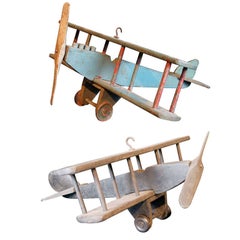 Vintage Two Children's Toy Airplanes