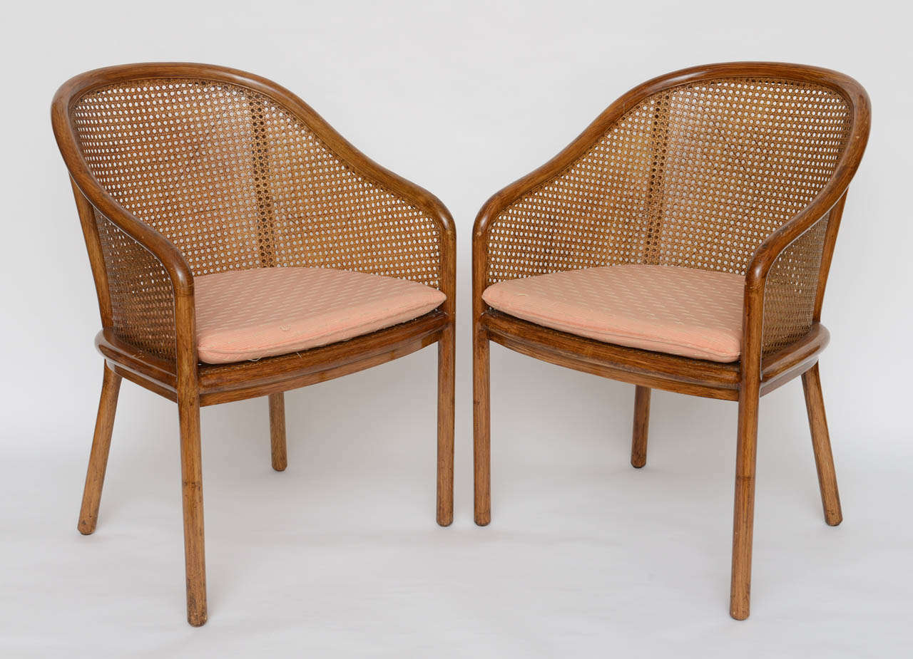 American 4 Ward Bennett Chairs for Brickell Cane and Ashwood 1970s