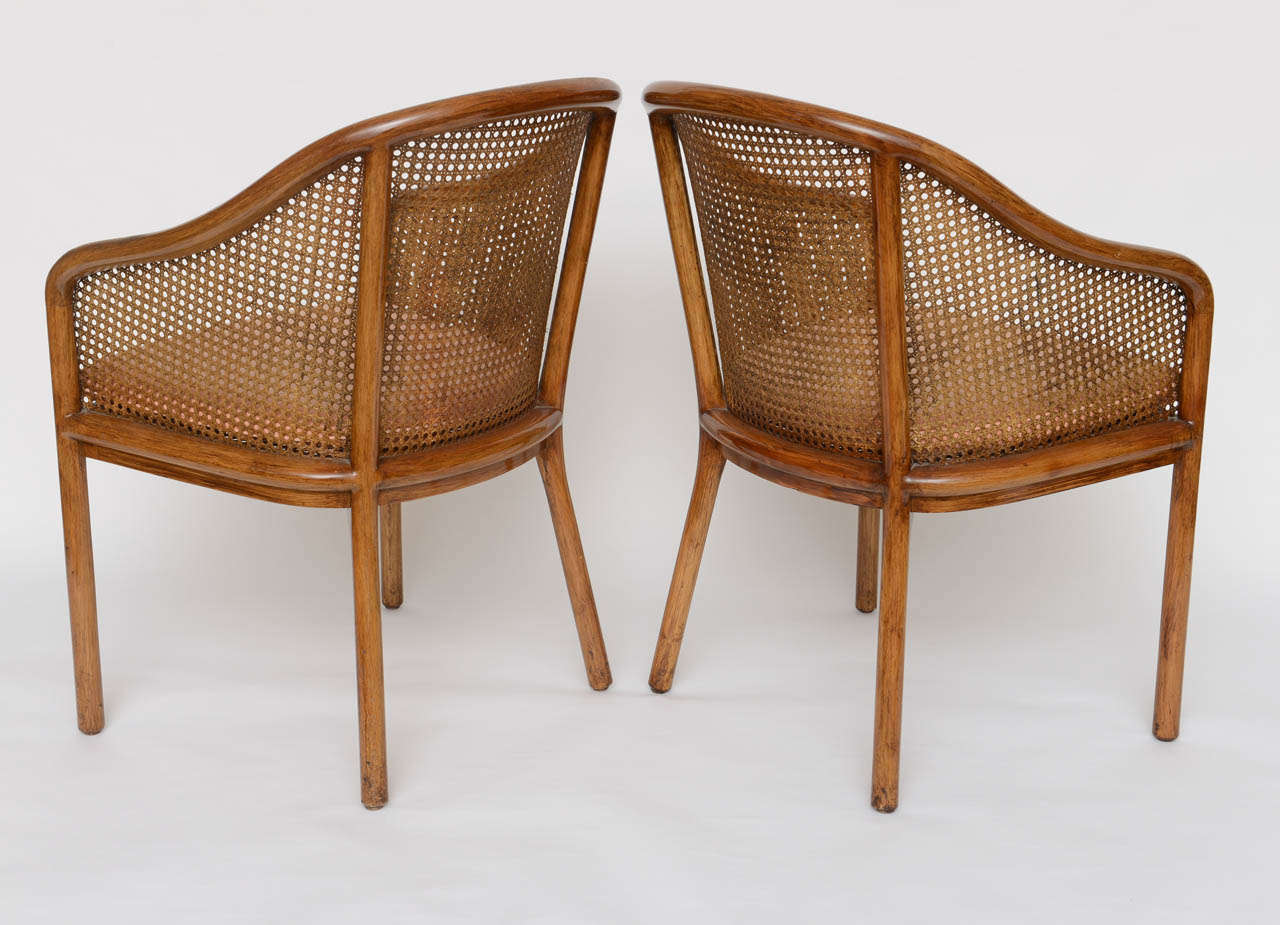 Late 20th Century 4 Ward Bennett Chairs for Brickell Cane and Ashwood 1970s