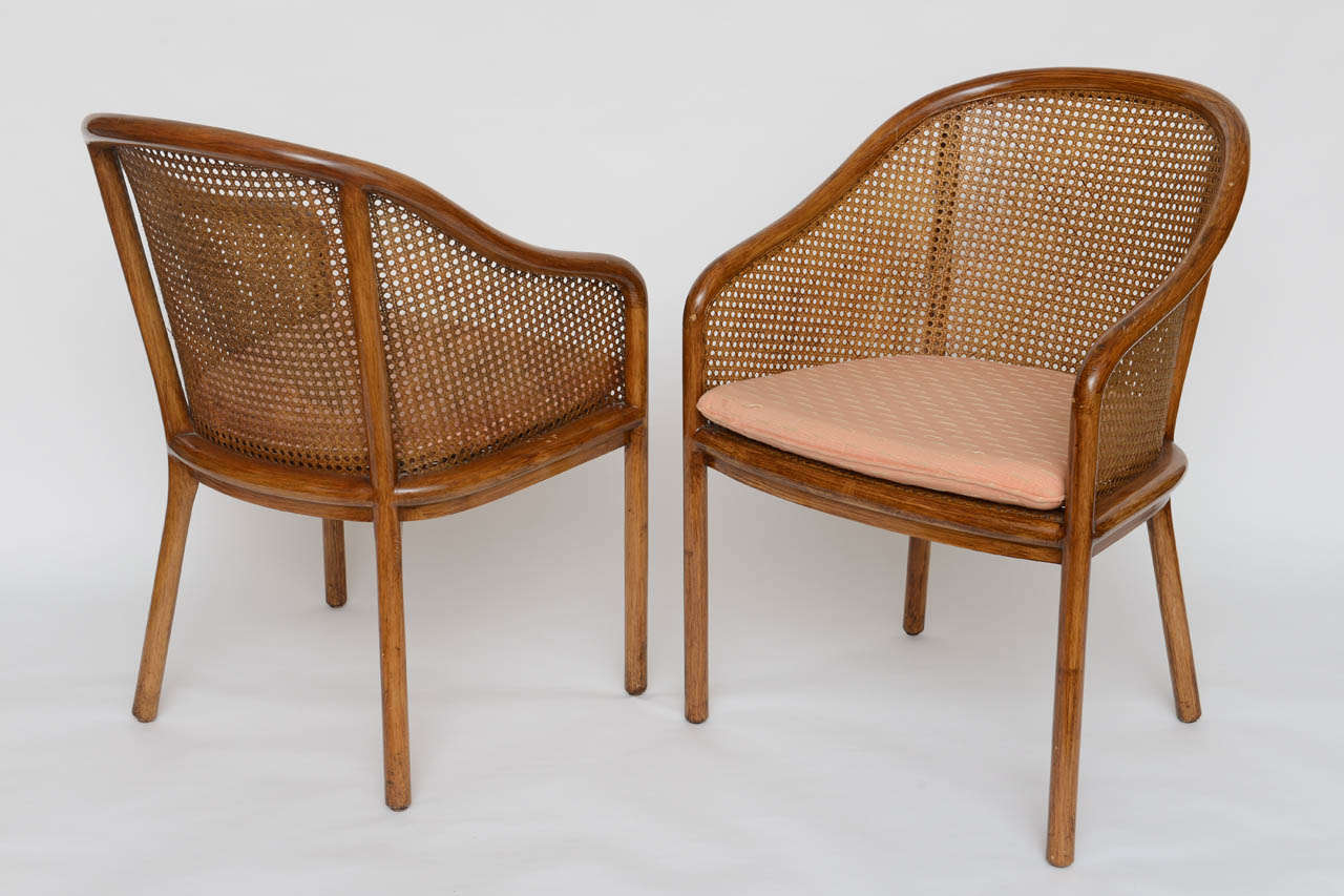 4 Ward Bennett Chairs for Brickell Cane and Ashwood 1970s 2