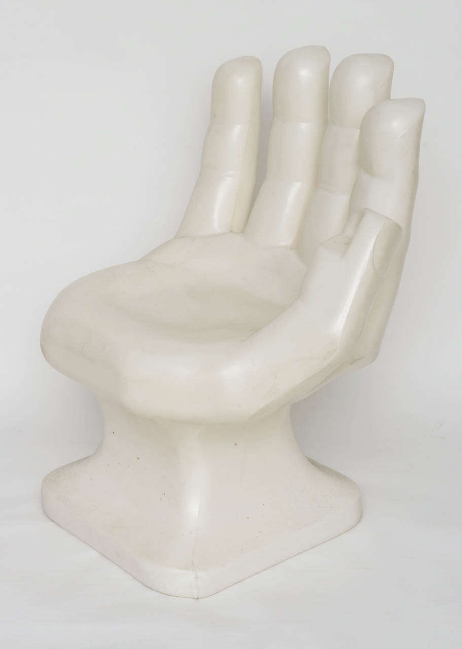 Plastik POP Handskulptur Stuhl 1970er Jahre (amerikanisch)