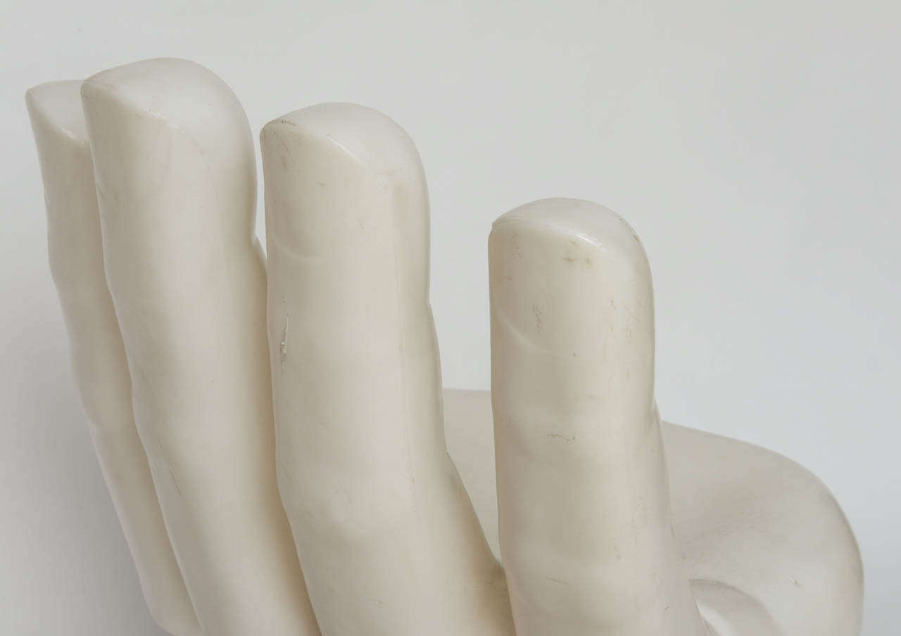 Plastik POP Handskulptur Stuhl 1970er Jahre 1