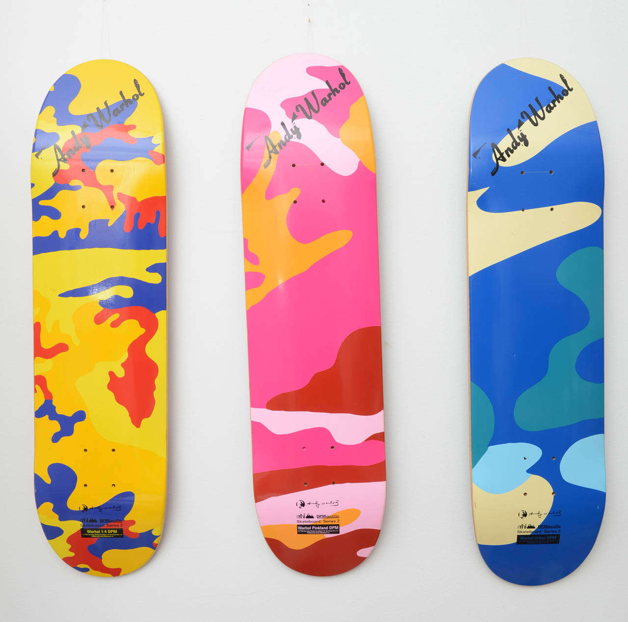 Wood Set of 6 Authorized Andy Warhol Skateboards from 20th Century