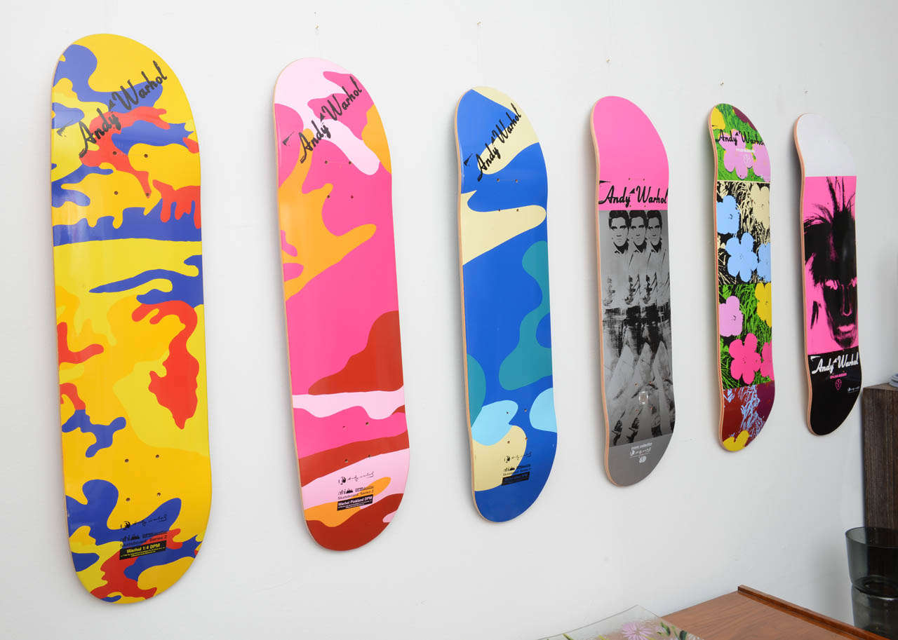 Set of 6 Authorized Andy Warhol Skateboards from 20th Century 4