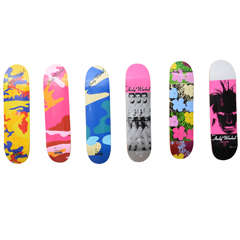 Vintage Set of 6 Authorized Andy Warhol Skateboards from 20th Century