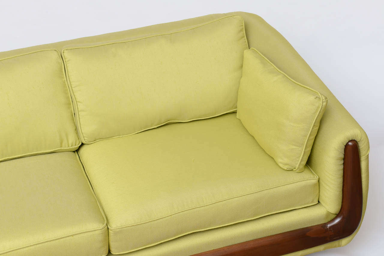 Mid-Century Modern Adrian Pearsall Walnut Trim Couch 1960s