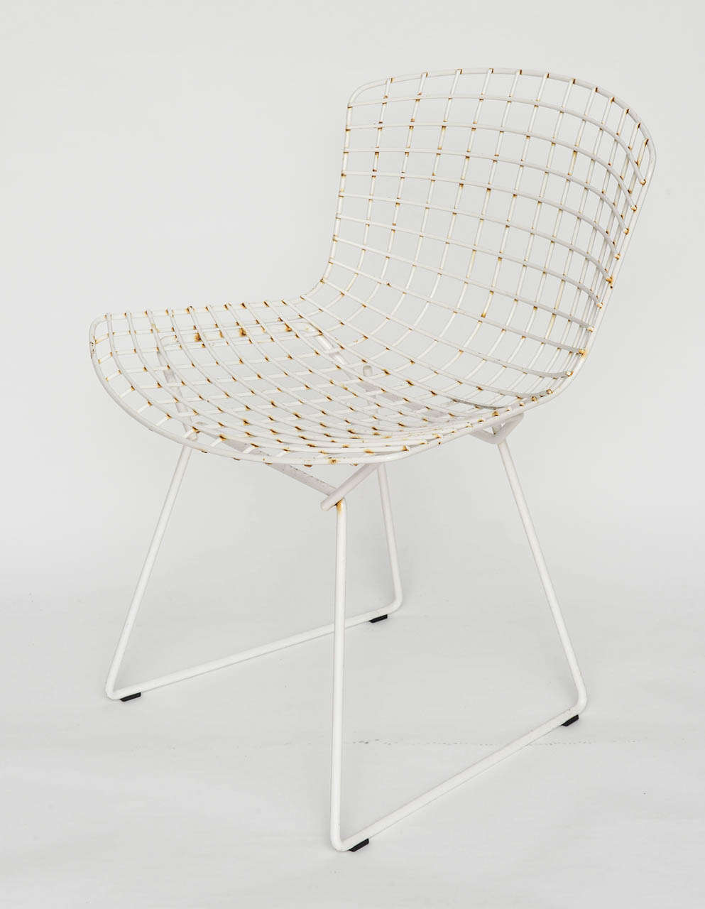 6 Harry Bertoia White Side Chairs by Knoll 1960s at 1stdibs
