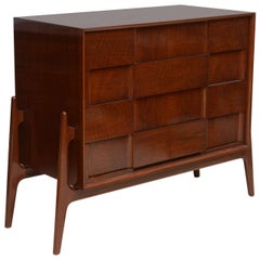 Danish Modern Mahogany, Four-Drawer Chest by Piet Hein
