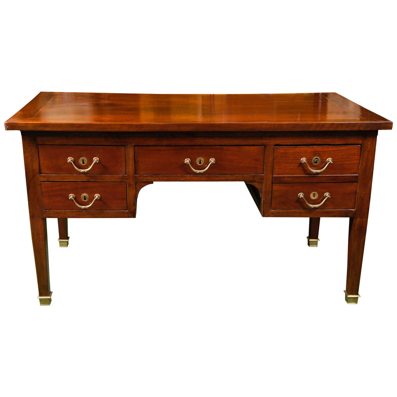 Period French Charles X Mahogany Bureau Plat