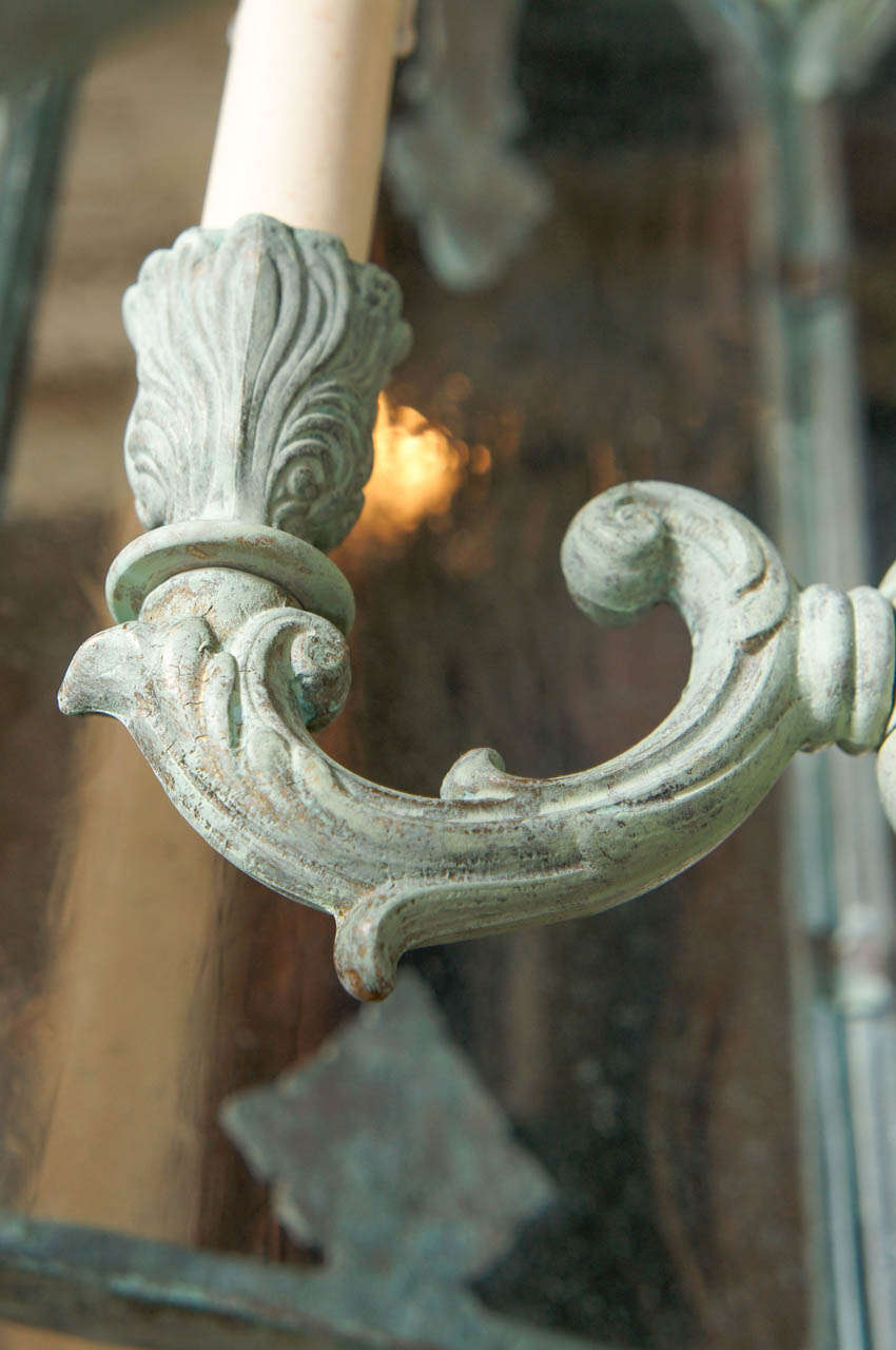 19th Century Antique Cast Bronze Gothic Lantern 2