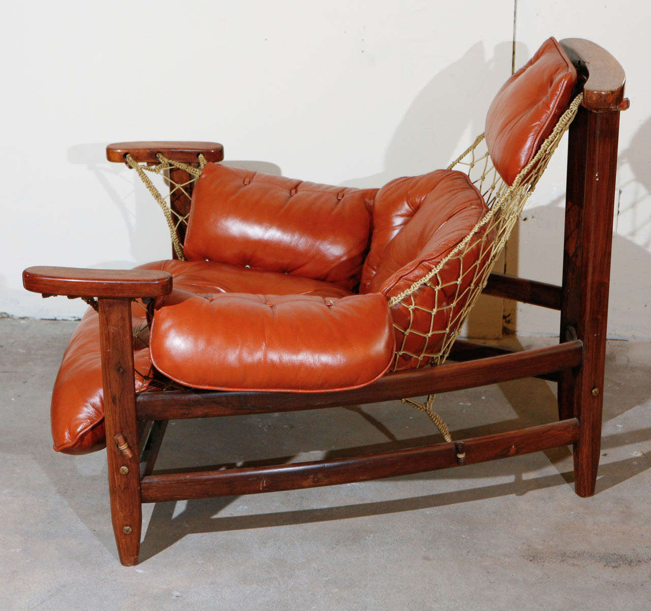 Hardwood Jean Gillon Lounge Chair and Ottoman