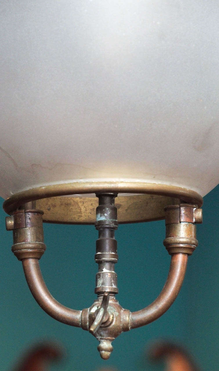 Brass French Napoleon III Period Gas Lantern