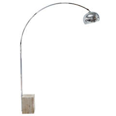 Vintage Marble Base Chrome Arc Lamp