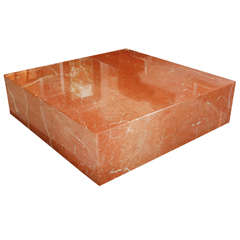 Very Large Terracotta Marble Square Coffee Table