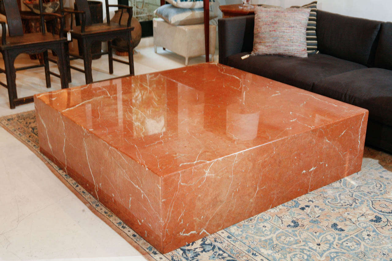 orange marble coffee table