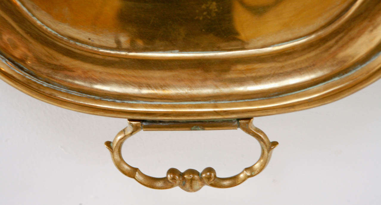 Vintage Oblong Brass Handle Tray 2