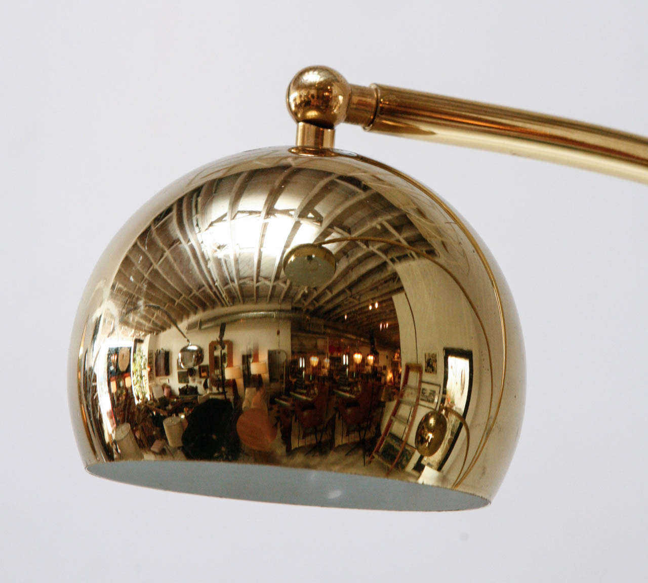 Vintage Brass and Marble Three Arm Arc Floor Lamp at 1stDibs arc