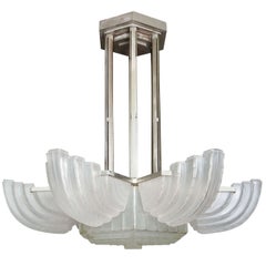 Large and Important Art Deco Chandelier by Sabino