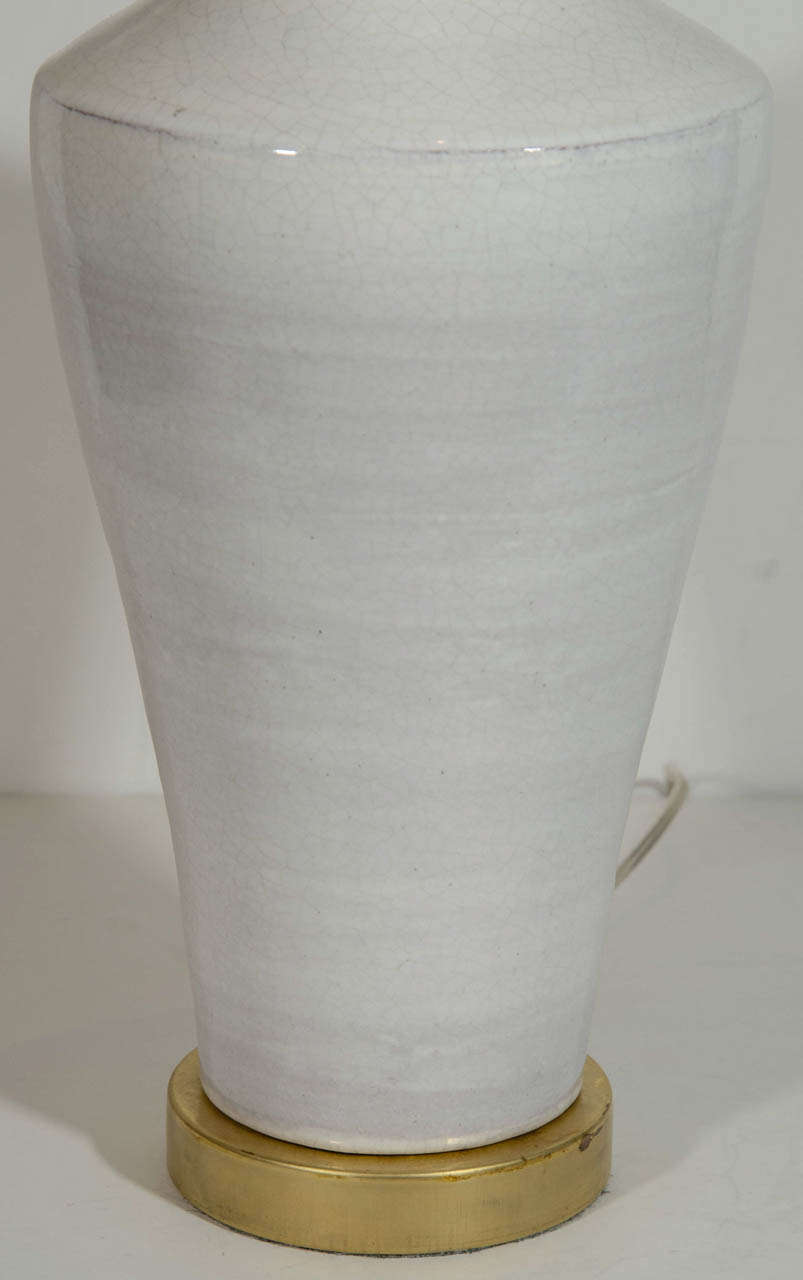 20th Century Pair of Blanc de Chine Custom Pottery Lamps Designed by Bruce Dix