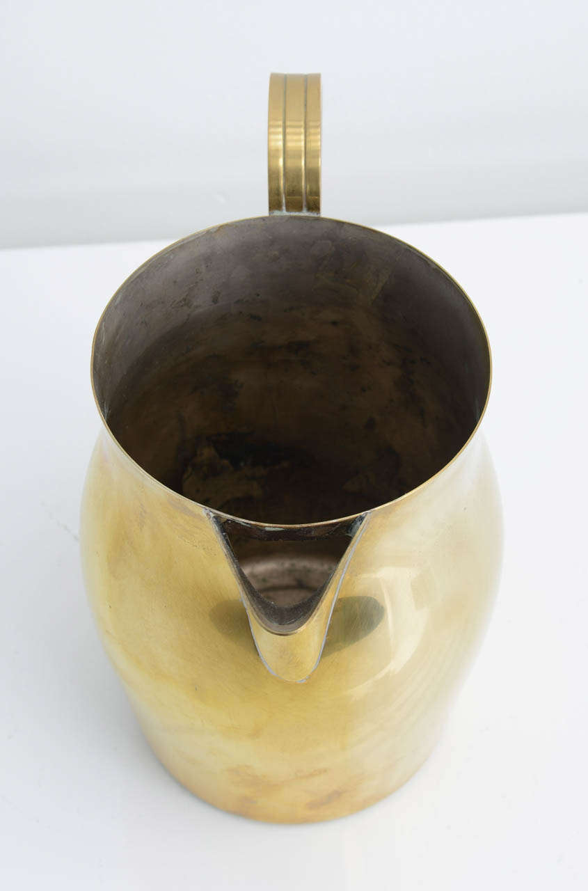 Brass Tommi Parzinger Pitcher for Dorlyn Silversmiths