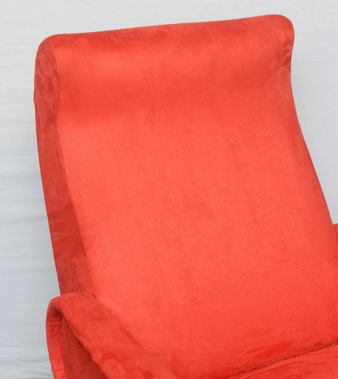 Midcentury Marco Zanusso Style Red Lounge Chairs 4