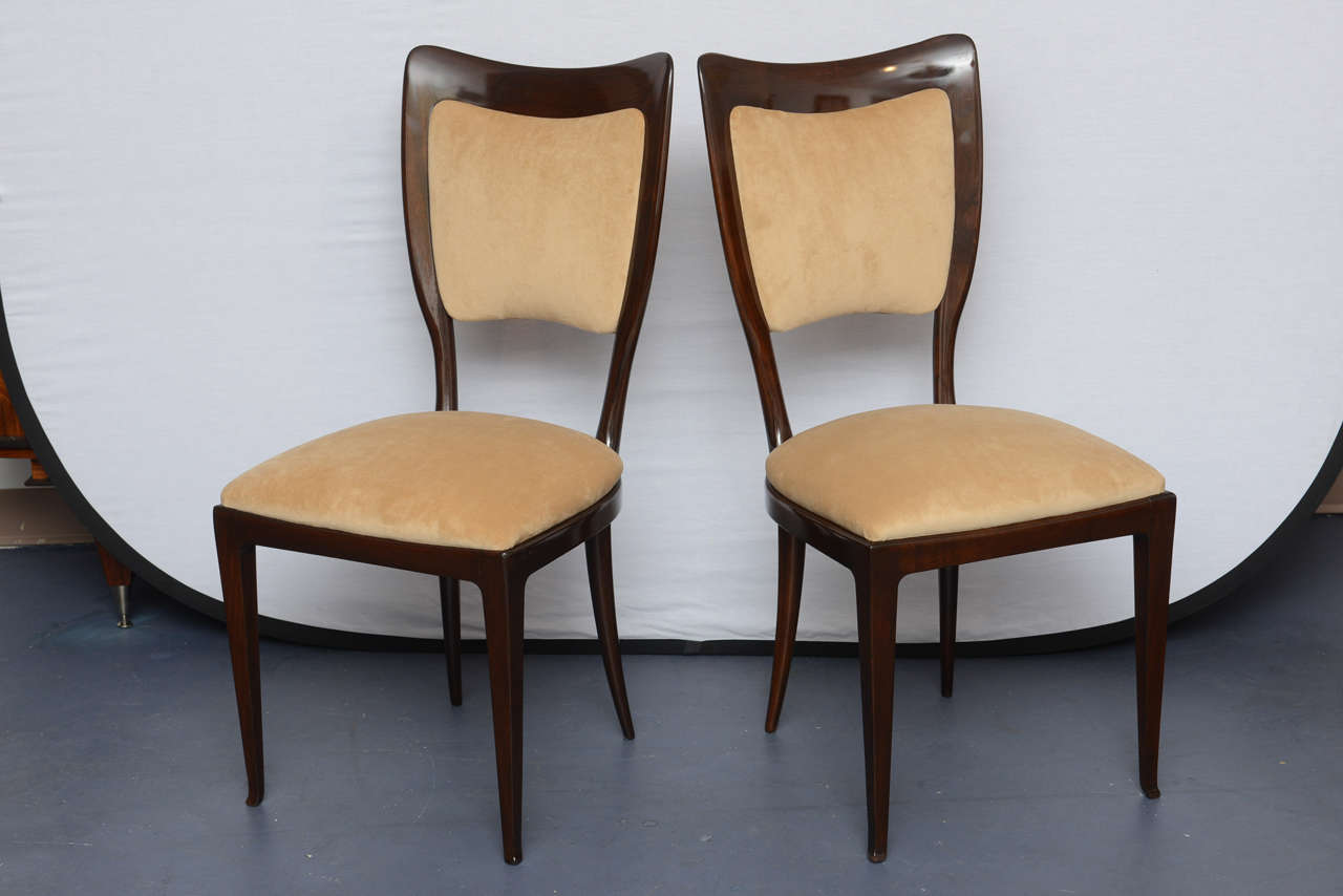 Art Deco Paolo Buffa Set of Six Dining Chairs