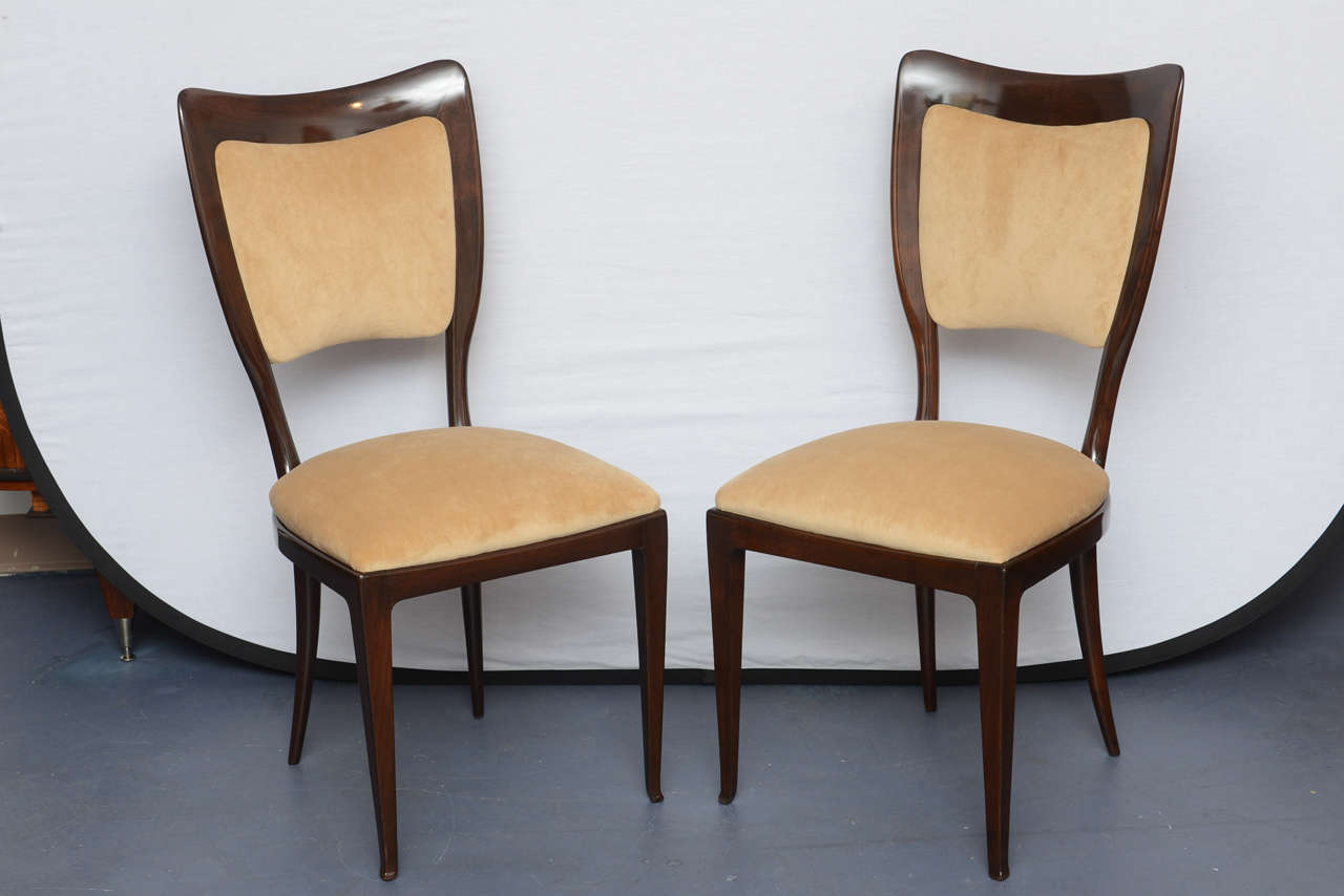 Italian Paolo Buffa Set of Six Dining Chairs