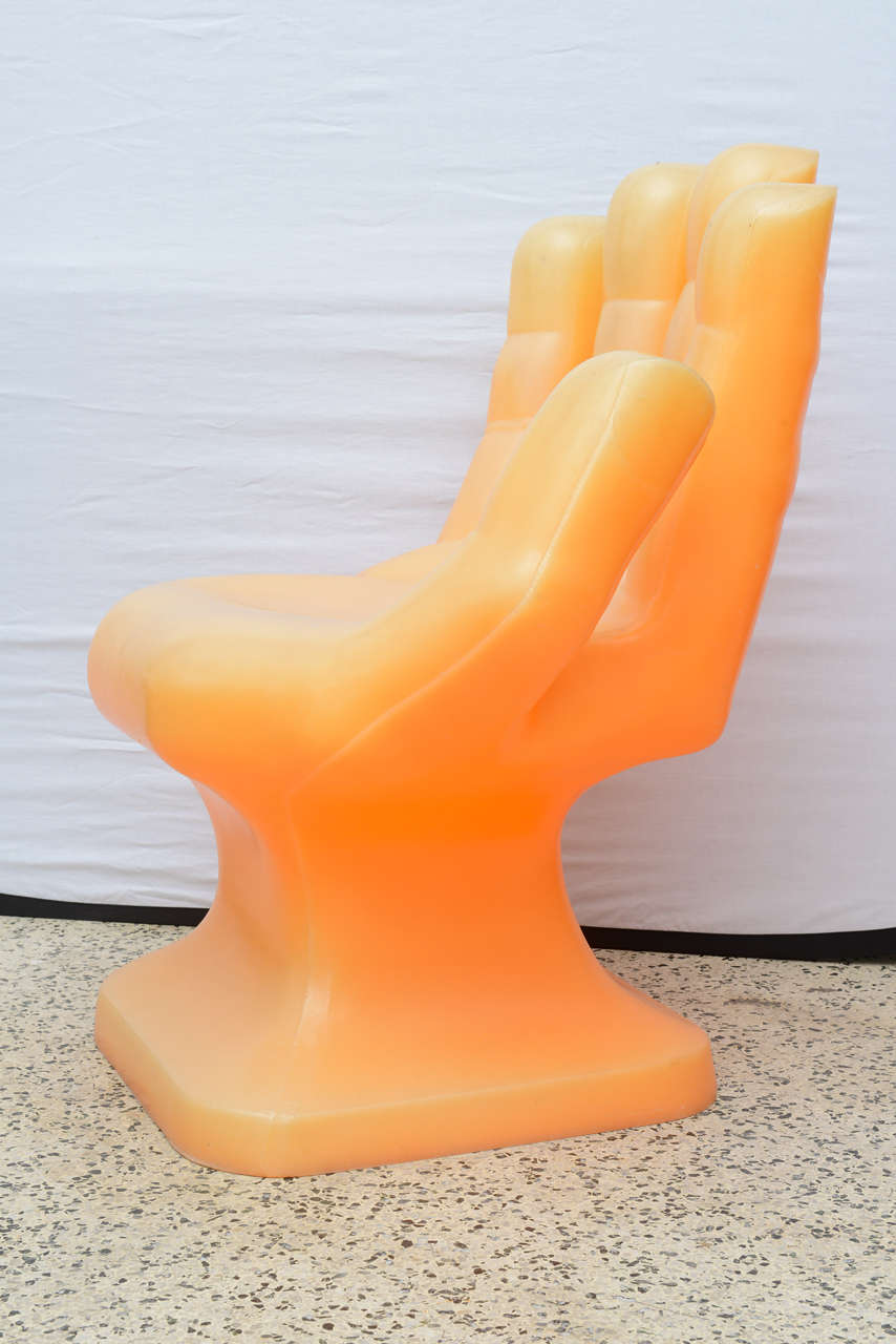 vintage plastic hand chair