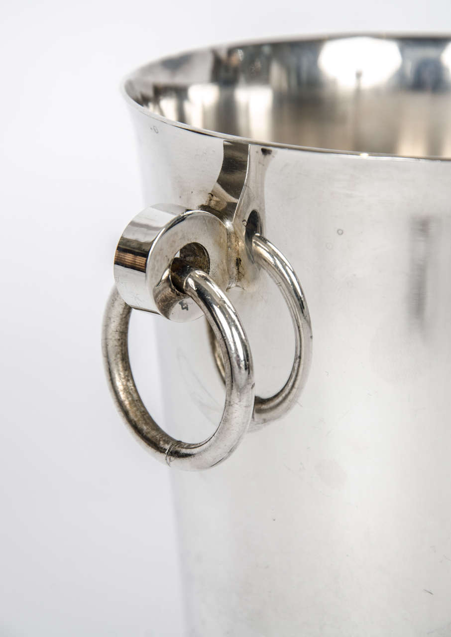 British Silver Plate Ice Bucket and Tongs For Sale
