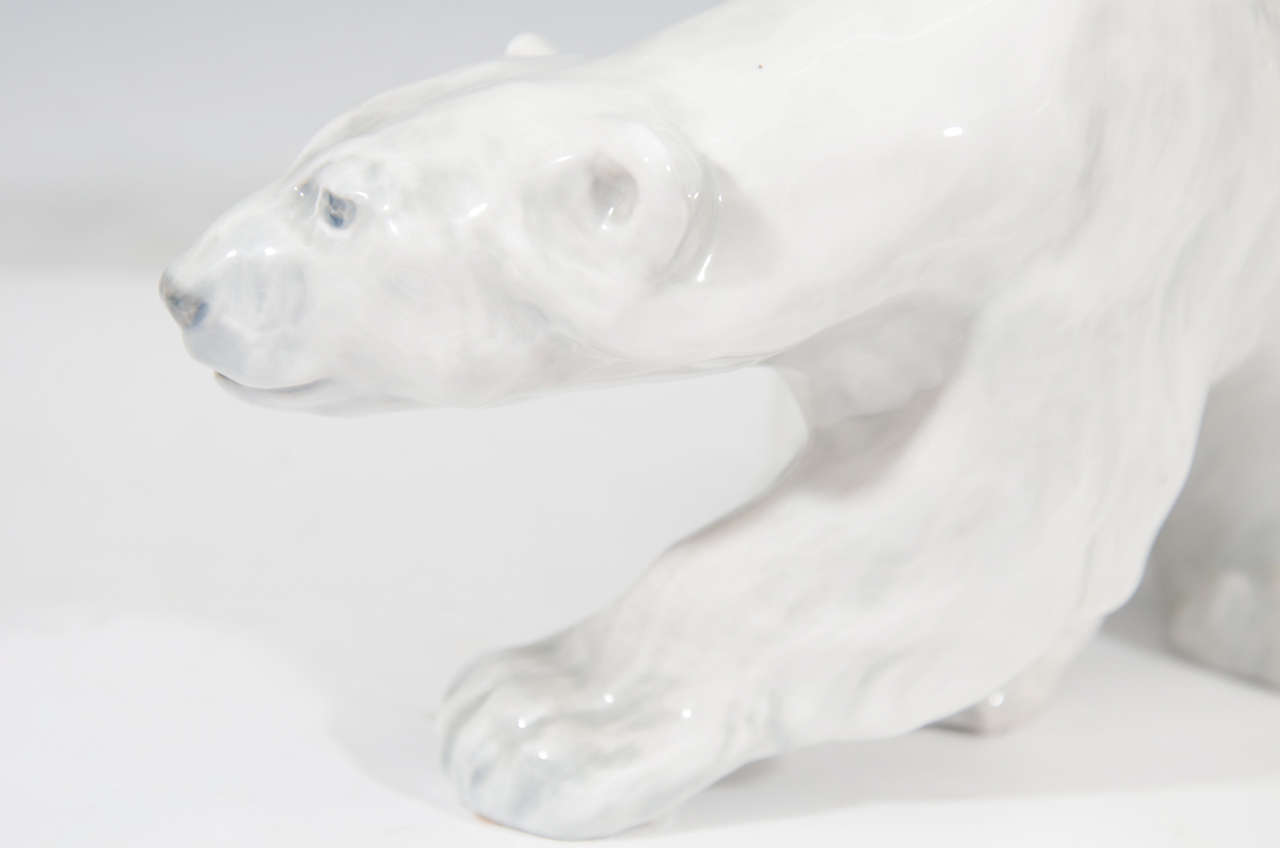 Vintage Royal Copenhagen Polar Bear Sculpture #1137 In Good Condition In New York, NY