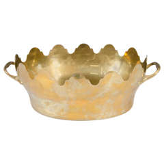 Vintage Italian Brass Oval Centerpiece or Rafraichissoir 11