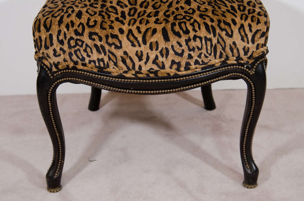 leopard slipper chair