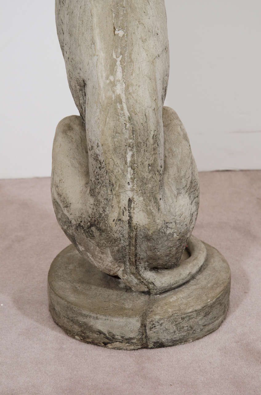 Vintage Sculptural Cement Greyhound Dog 2