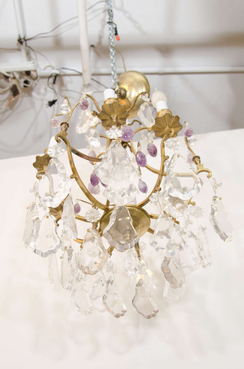 purple crystal chandelier