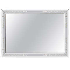Large Italian Venetian Wall Mirror with Etched Design, circa 1940s 5