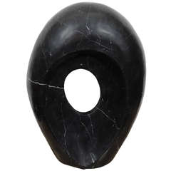 Contemporary Black Oval Marble Sculpture by Kelly Wearstler