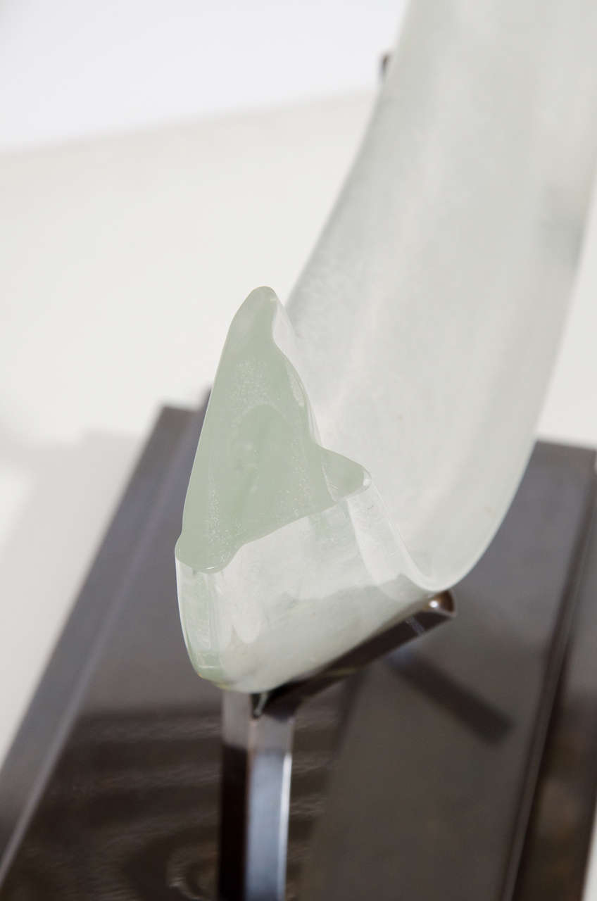A Modern Glass Sculpture Attributed to Dorothe van Driel 1