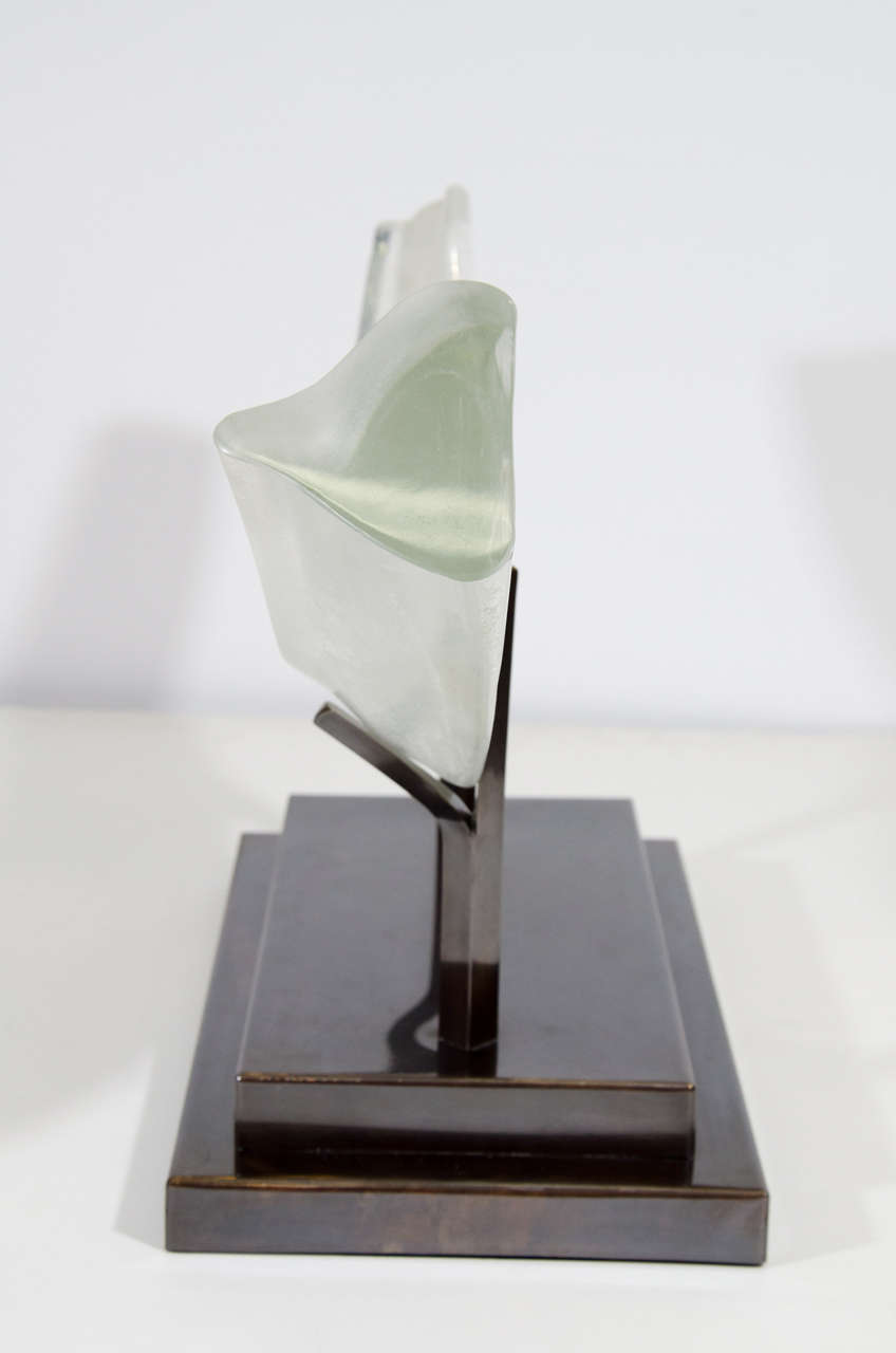 A Modern Glass Sculpture Attributed to Dorothe van Driel 3
