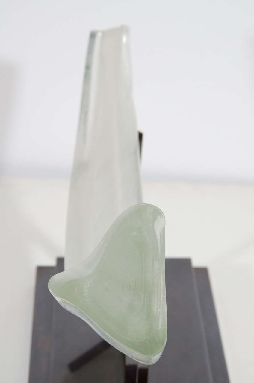 A Modern Glass Sculpture Attributed to Dorothe van Driel 4